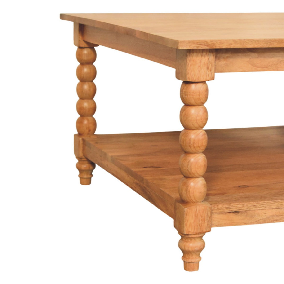 Savannah Spindle Golden Teak 2 Tier Coffee Table