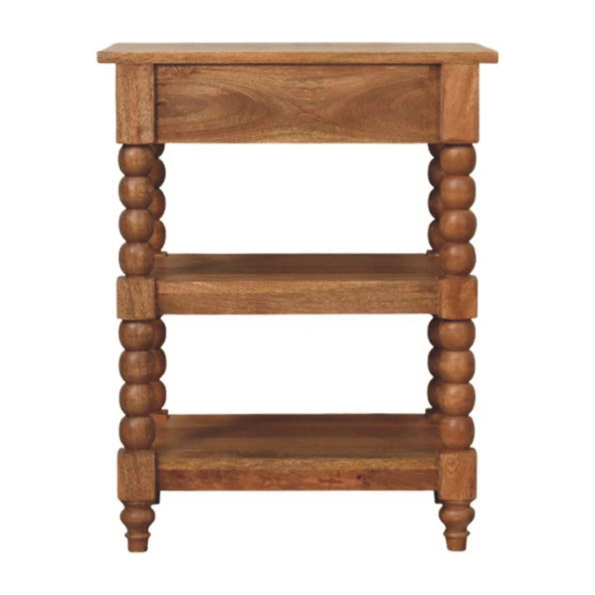 Savannah Spindle 1 Drawer 2 Shelf Side Table