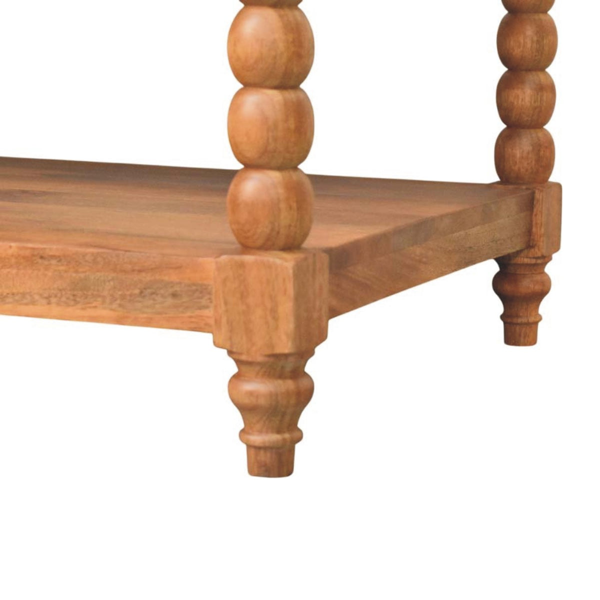 Savannah Spindle Golden Teak Shelf Coffee Table