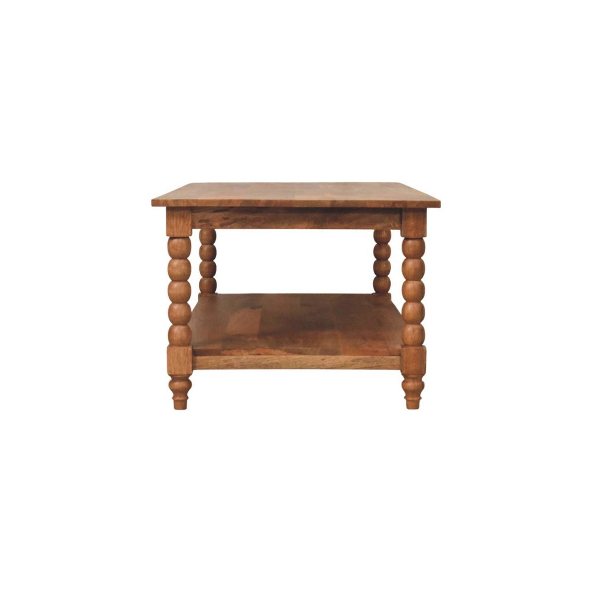 Savannah Spindle Golden Teak Shelf Coffee Table
