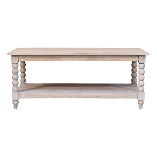 Savannah Spindle Washed 2 Tier Coffee Table