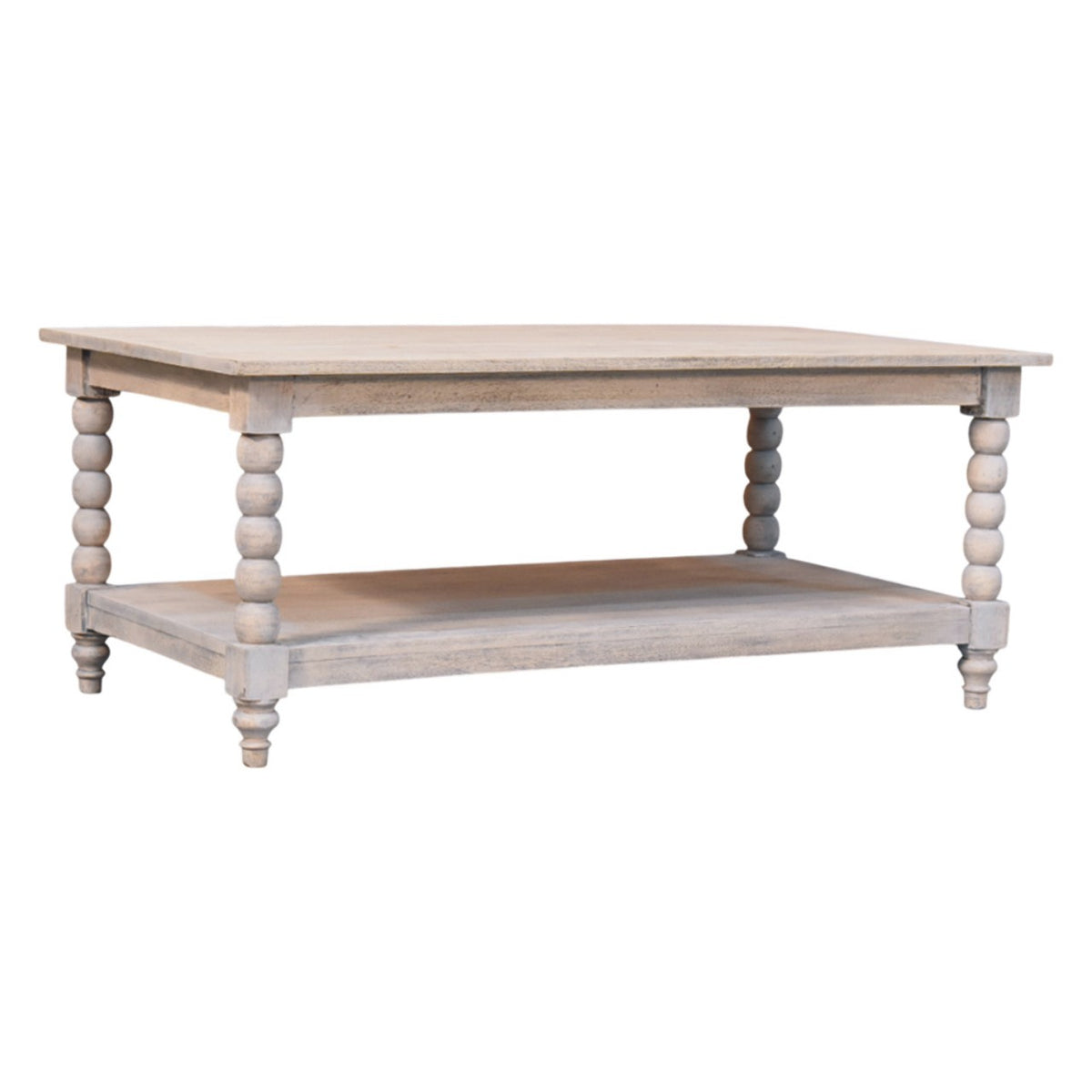 Savannah Spindle Washed 2 Tier Coffee Table