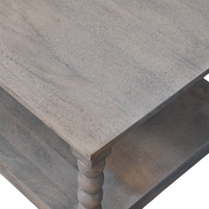 Savannah Spindle Washed 2 Tier Coffee Table