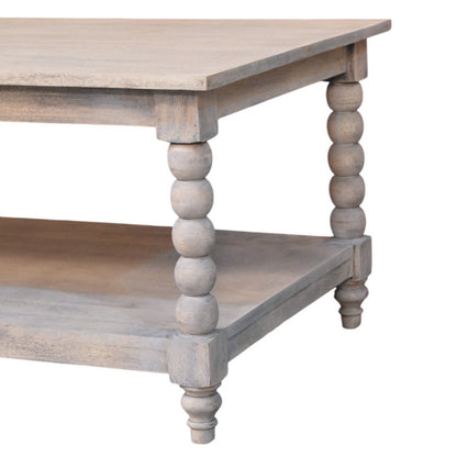 Savannah Spindle Washed 2 Tier Coffee Table