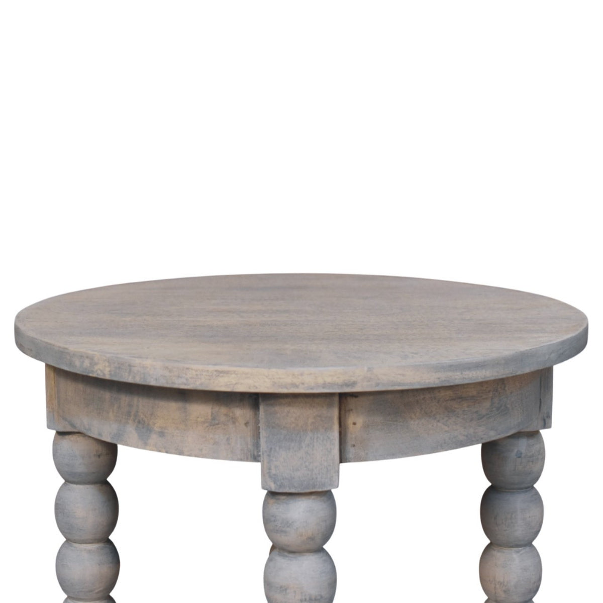 Savannah Spindle Washed 2 Tier Round End Table