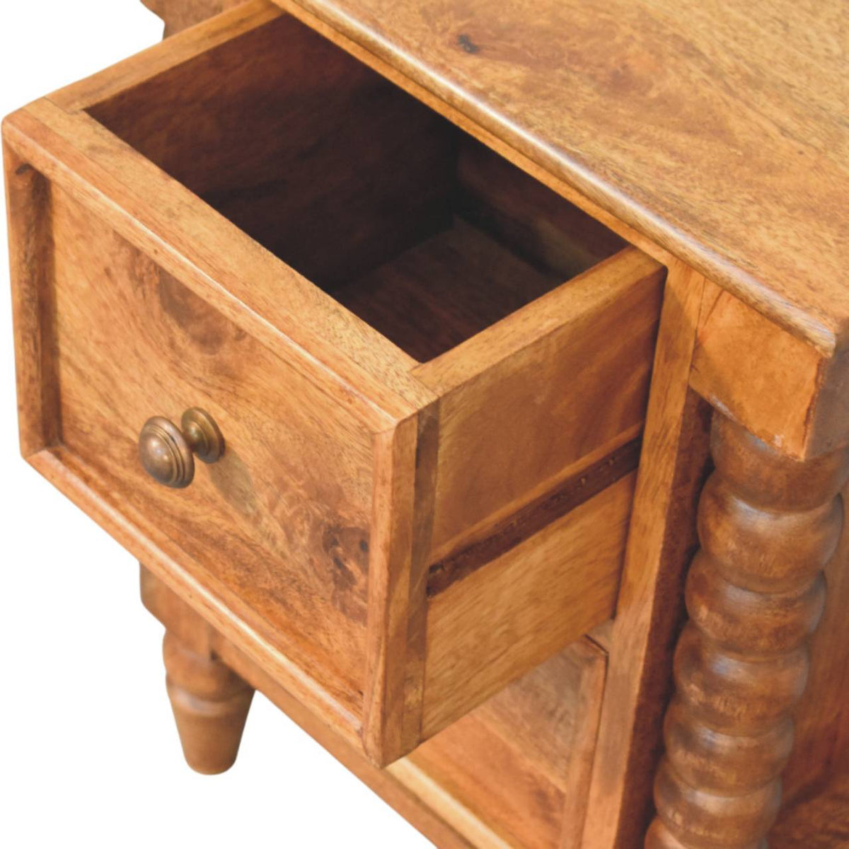 Savannah Spindle Amber Oak 2 Drawer Nightstand