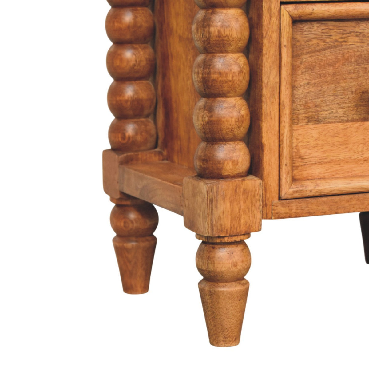 Savannah Spindle Amber Oak 2 Drawer Nightstand