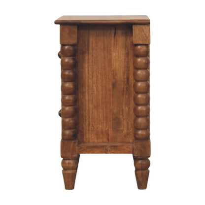 Savannah Spindle Amber Oak 2 Drawer Nightstand