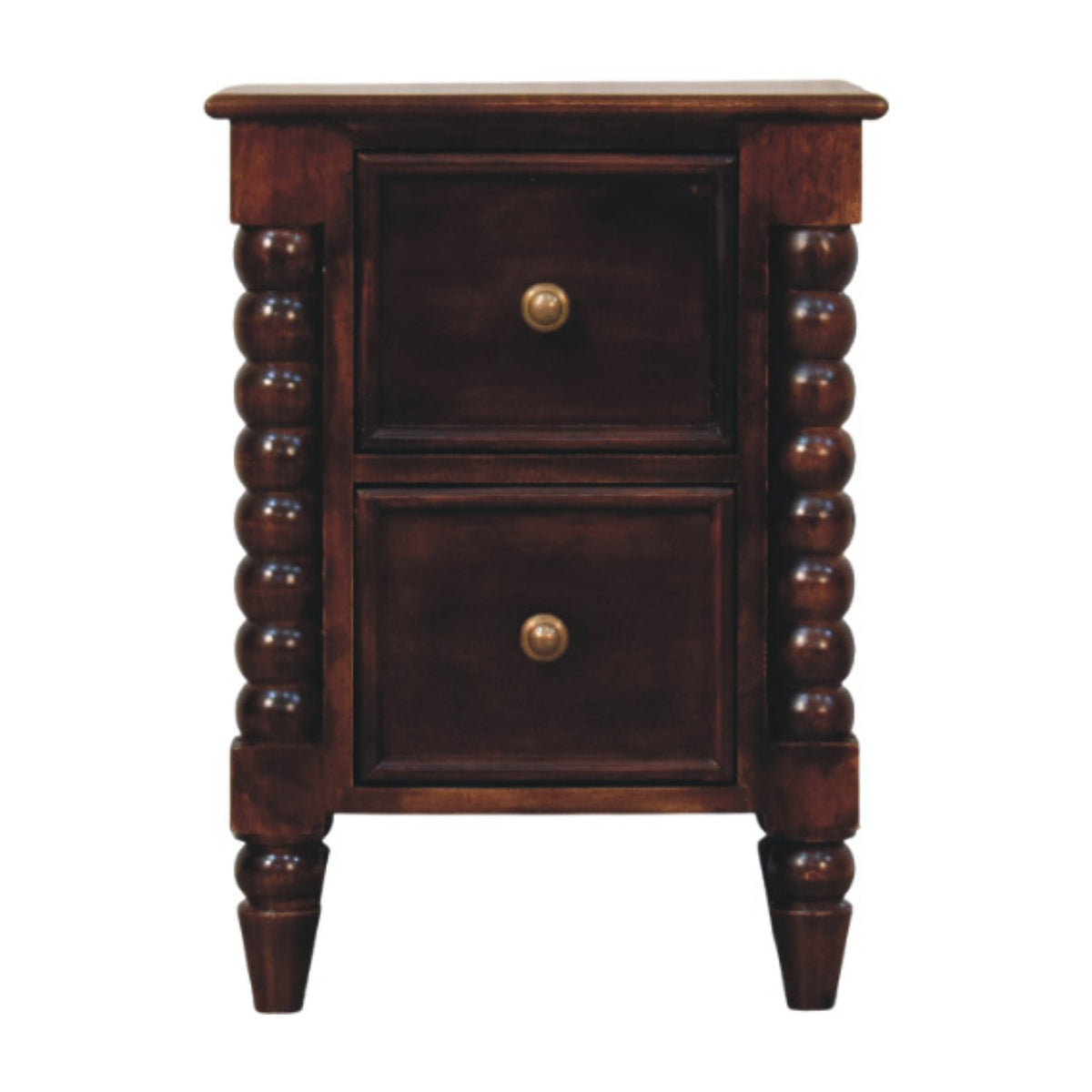 Savannah Spindle Winewood 2 Drawer Nightstand