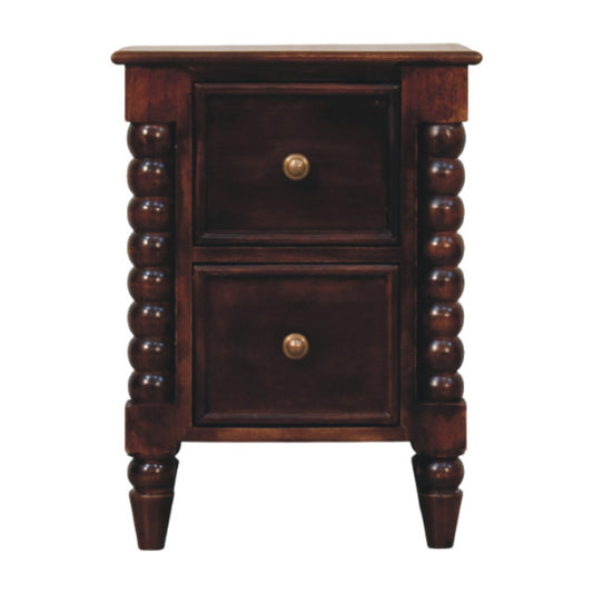Savannah Spindle Winewood 2 Drawer Nightstand