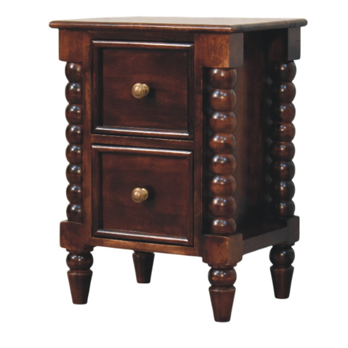Savannah Spindle Winewood 2 Drawer Nightstand