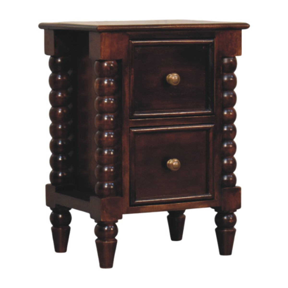 Savannah Spindle Winewood 2 Drawer Nightstand