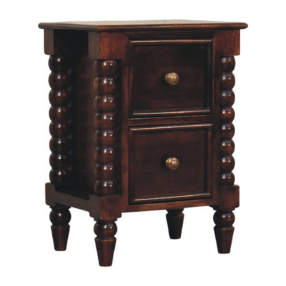 Savannah Spindle Winewood 2 Drawer Nightstand