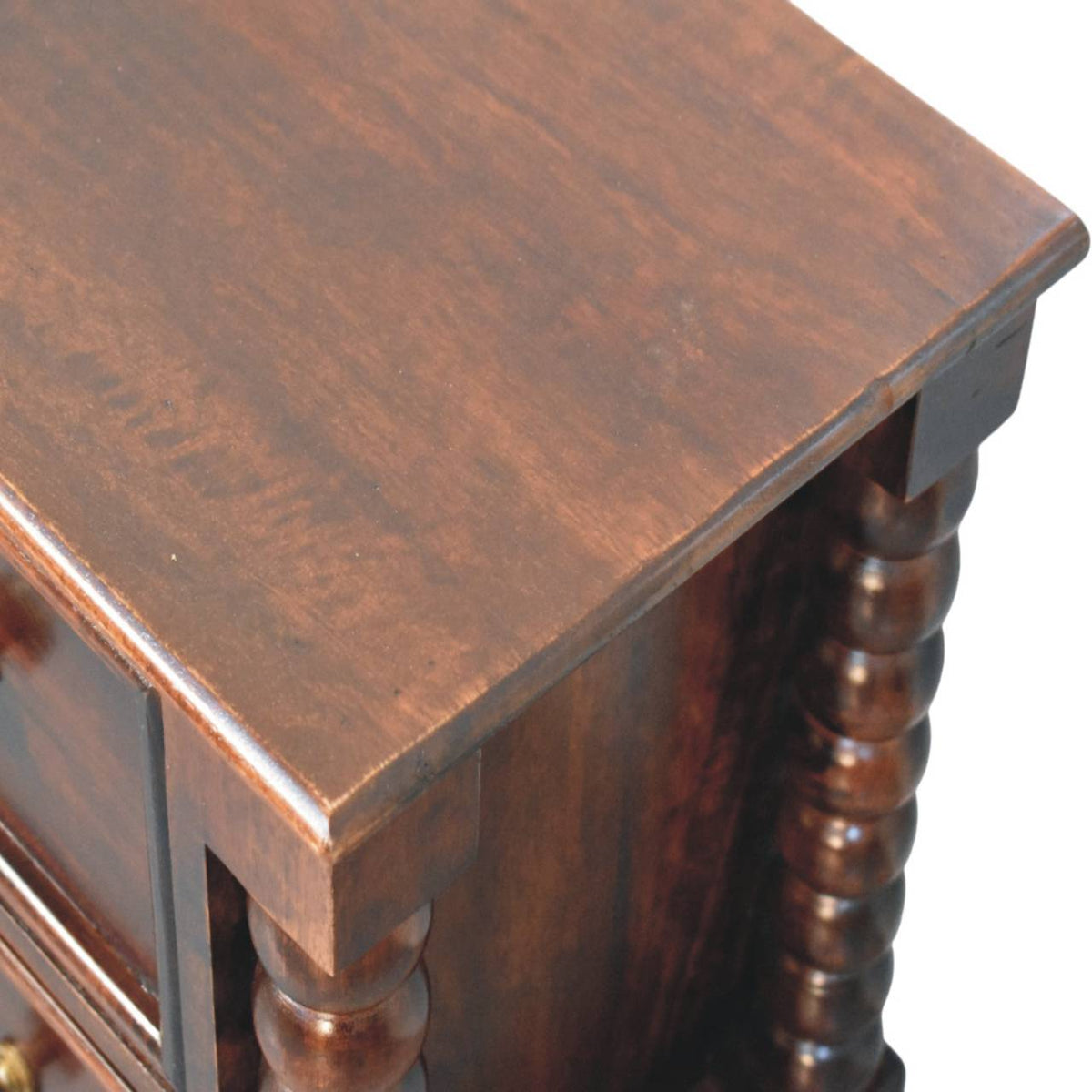 Savannah Spindle Winewood 2 Drawer Nightstand