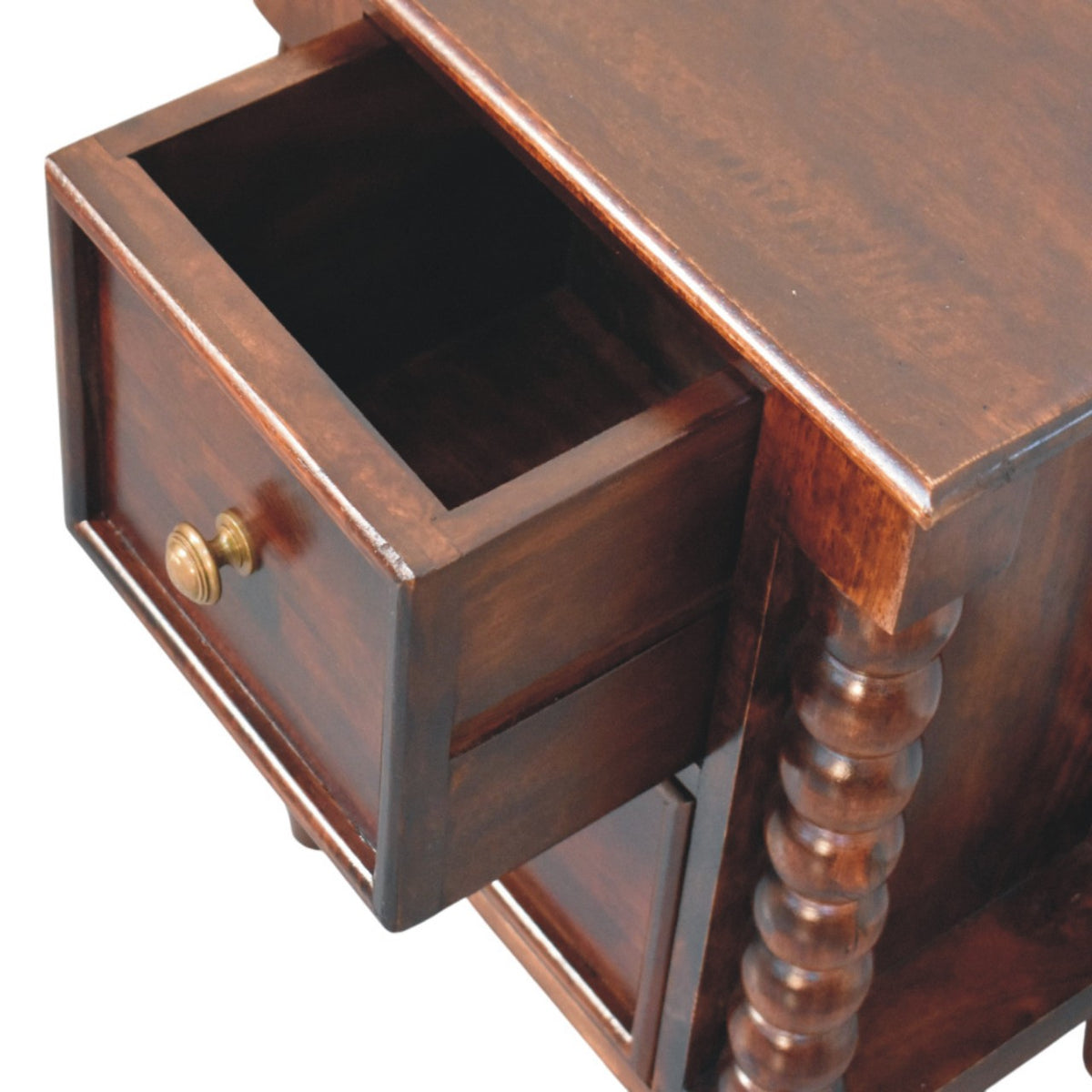 Savannah Spindle Winewood 2 Drawer Nightstand