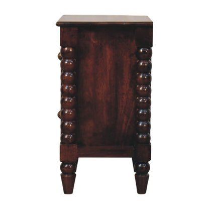 Savannah Spindle Winewood 2 Drawer Nightstand
