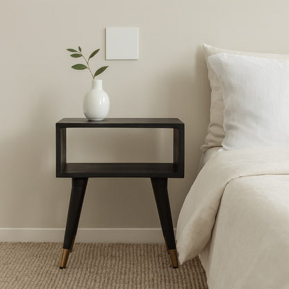Bellevue Carbon Ash Open Frame Nightstand