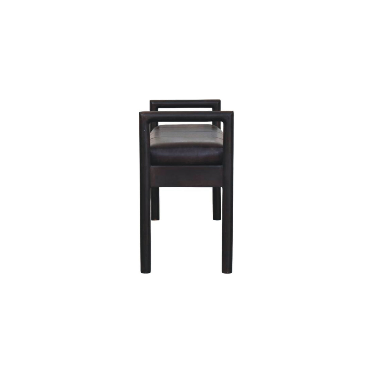 Sutton Buffalo Leather Gridline Accent Bench