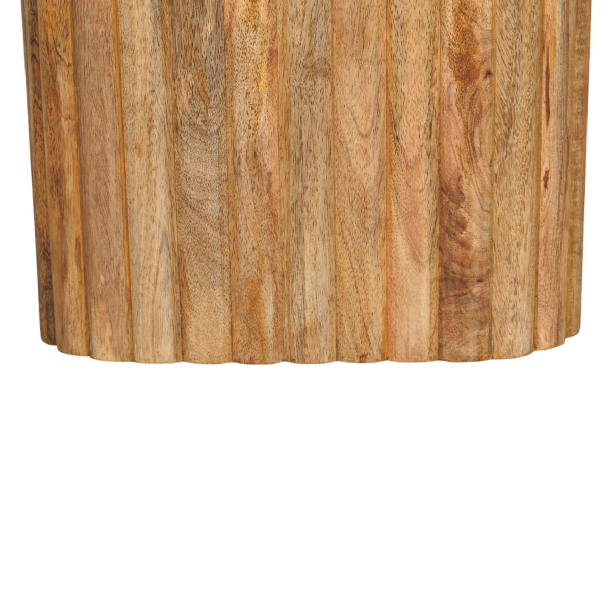 Beacon Oak Fluted Base Marble Side Table