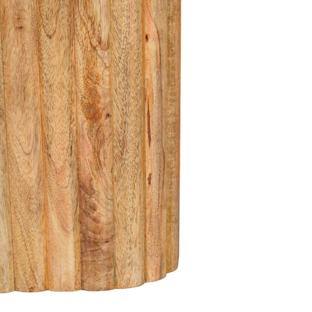 Beacon Oak Fluted Base Marble Side Table