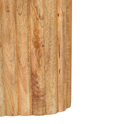 Beacon Oak Fluted Base Marble Side Table