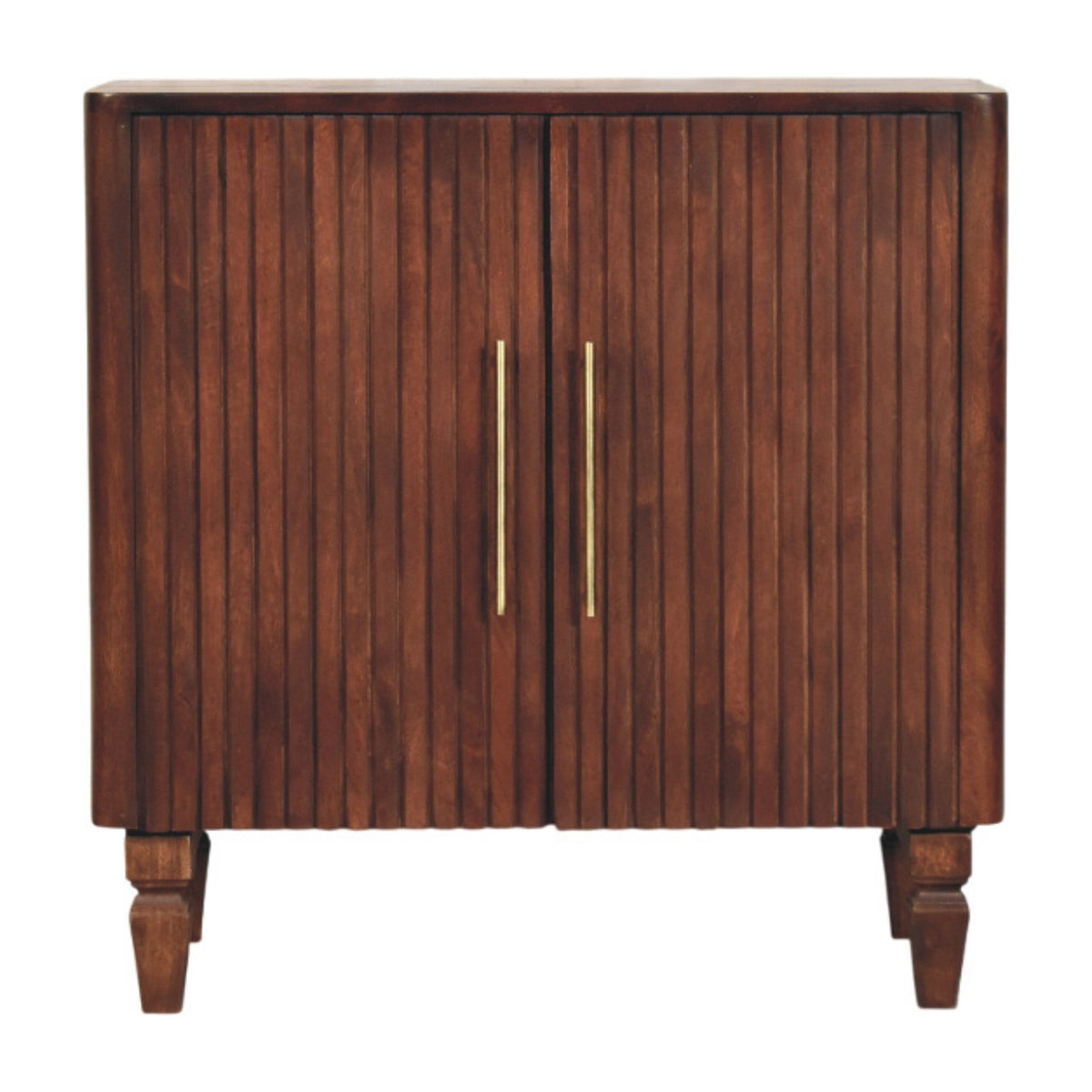 Highland Fluted 2 Door Wood Accent Cabinet