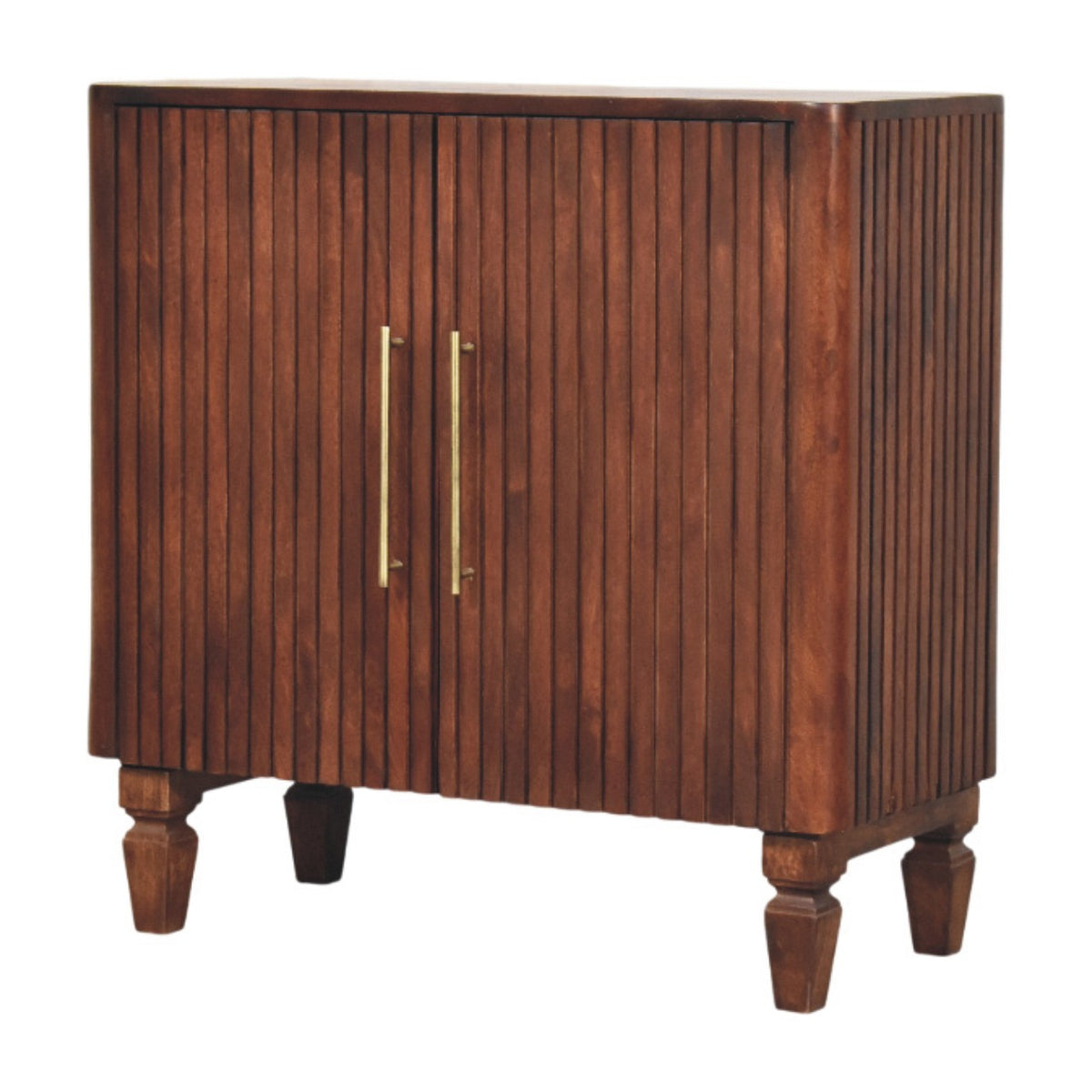 Highland Fluted 2 Door Wood Accent Cabinet
