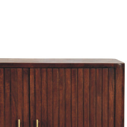 Highland Fluted 2 Door Wood Accent Cabinet
