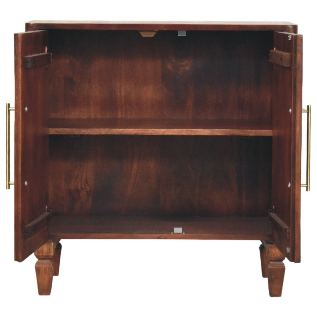 Highland Fluted 2 Door Wood Accent Cabinet