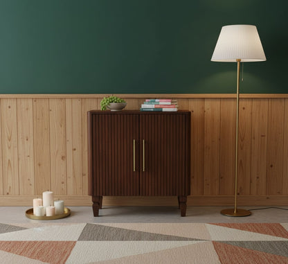 Highland Fluted 2 Door Wood Accent Cabinet
