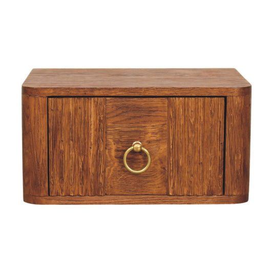Cove Tiger Oak Floating 1 Drawer Nightstand