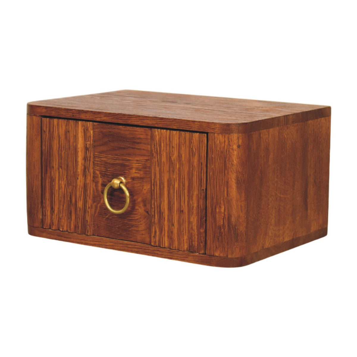 Cove Tiger Oak Floating 1 Drawer Nightstand