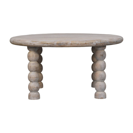 Savannah Spindle Salted Oak Round Coffee Table