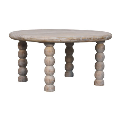 Savannah Spindle Salted Oak Round Coffee Table