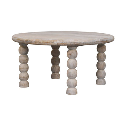 Savannah Spindle Salted Oak Round Coffee Table