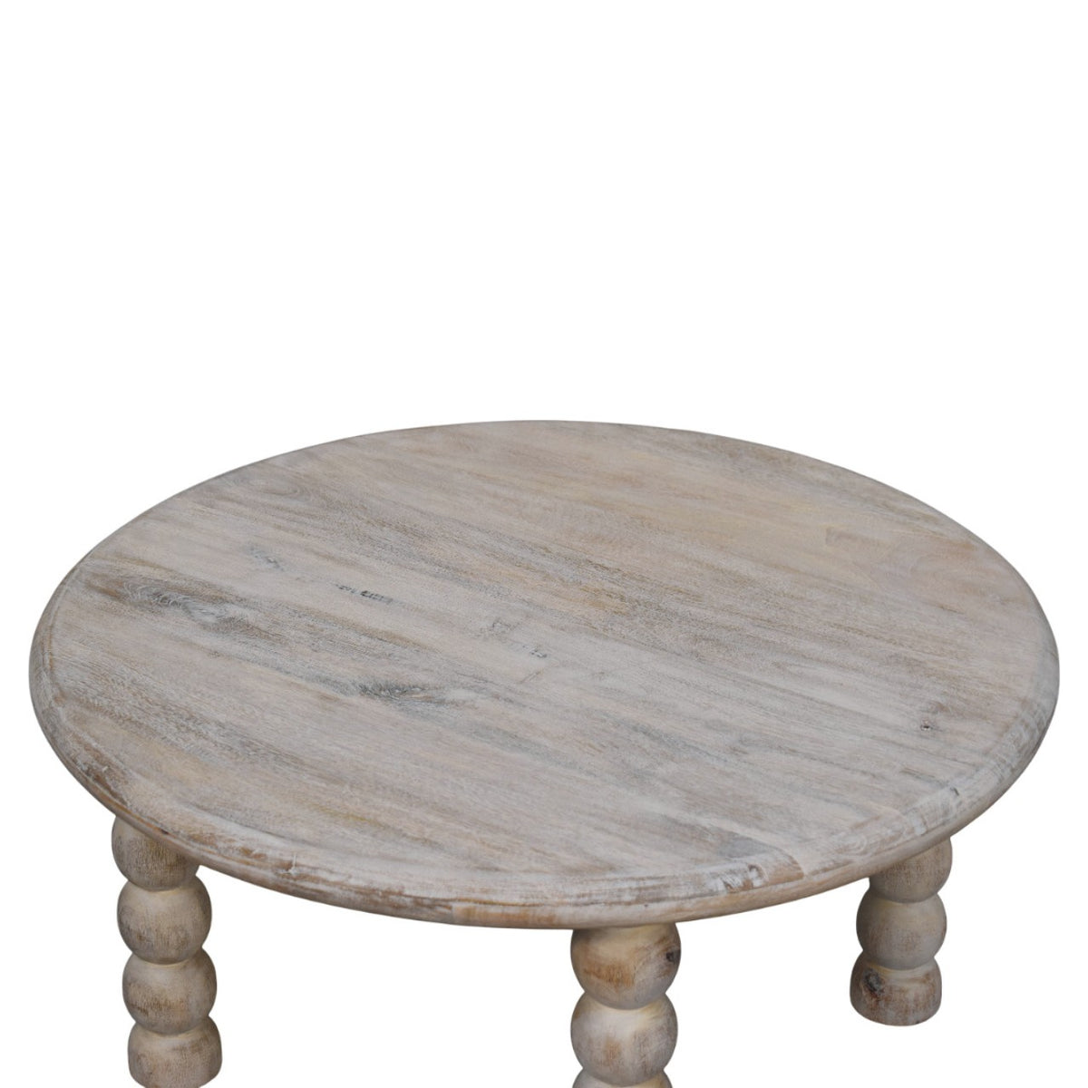 Savannah Spindle Salted Oak Round Coffee Table