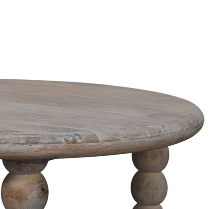 Savannah Spindle Salted Oak Round Coffee Table
