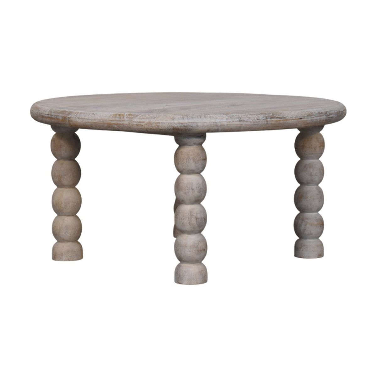 Savannah Spindle Salted Oak Round Coffee Table