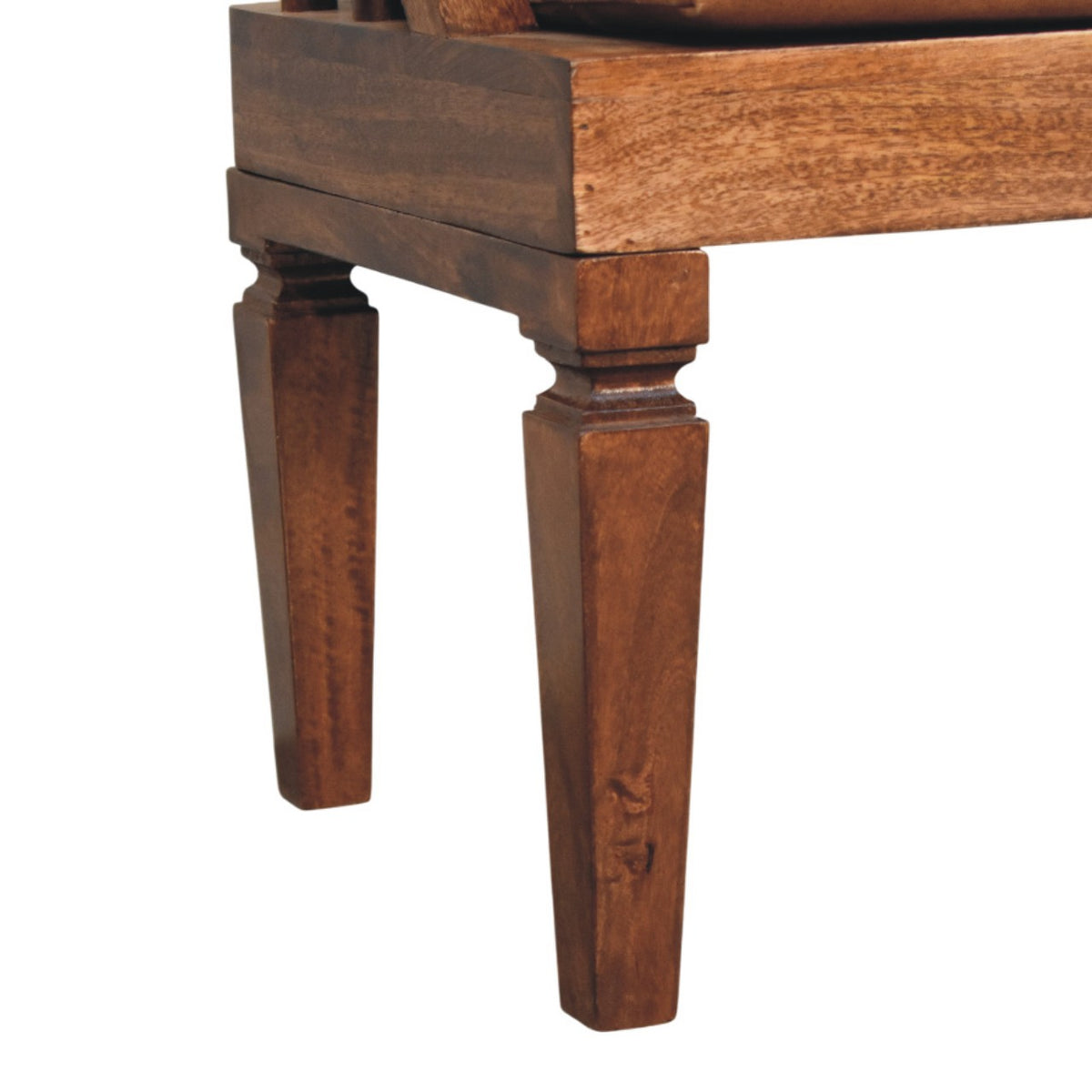 Sutton Buffalo Leather Roasted Almond Bench