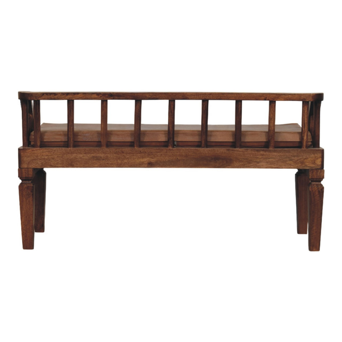 Sutton Buffalo Leather Roasted Almond Bench