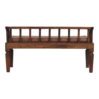 Sutton Buffalo Leather Roasted Almond Bench