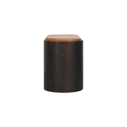 Sonora Mocha Leather Top Shoe Storage Bench
