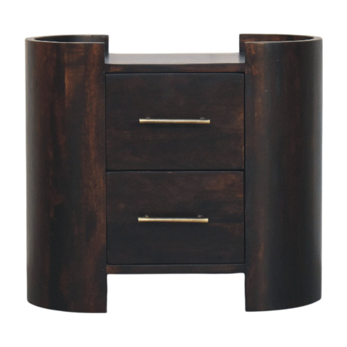 Sonora Mocha Wood 2 Drawer Nightstand