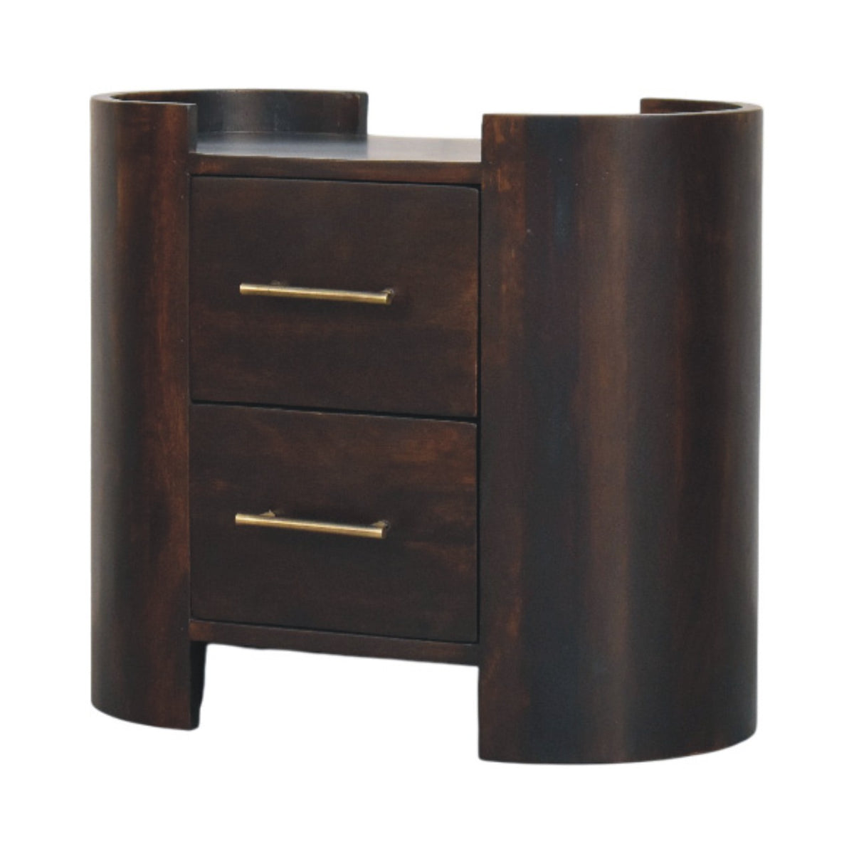 Sonora Mocha Wood 2 Drawer Nightstand