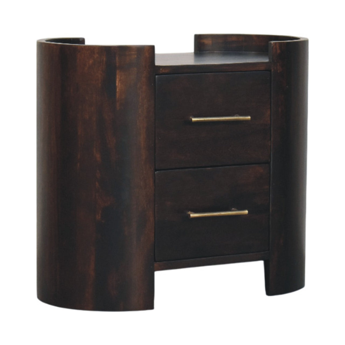 Sonora Mocha Wood 2 Drawer Nightstand