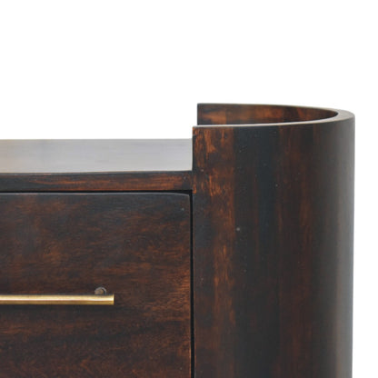 Sonora Mocha Wood 2 Drawer Nightstand