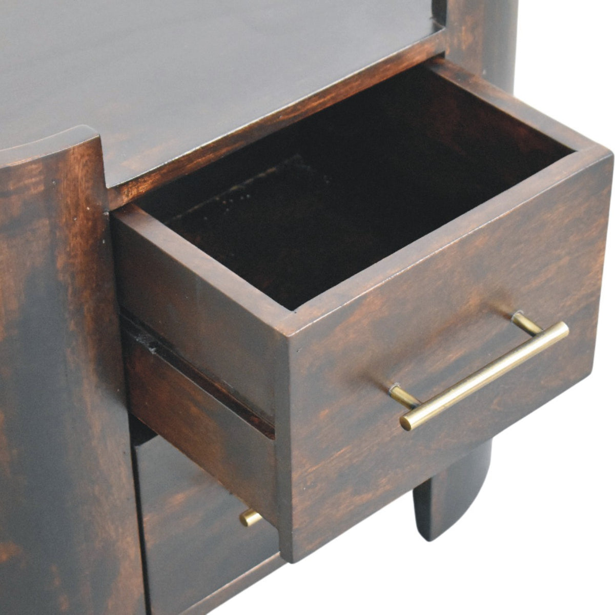 Sonora Mocha Wood 2 Drawer Nightstand