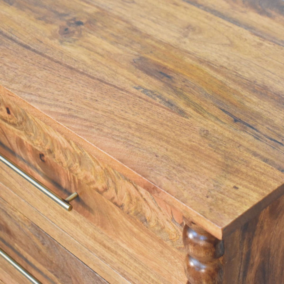 Savannah Spindle Amber Oak 3 Drawer Dresser