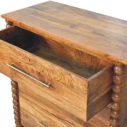 Savannah Spindle Amber Oak 3 Drawer Dresser