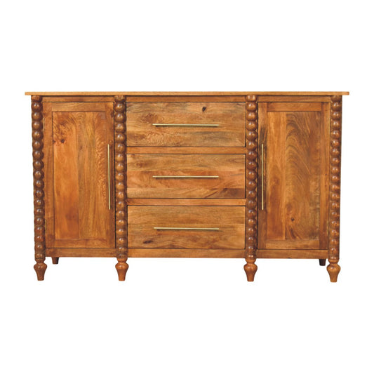 Savannah Spindle Amber Oak 2 Door Sideboard